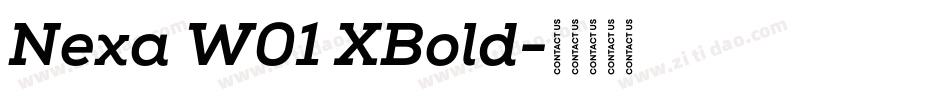 Nexa W01 XBold字体转换